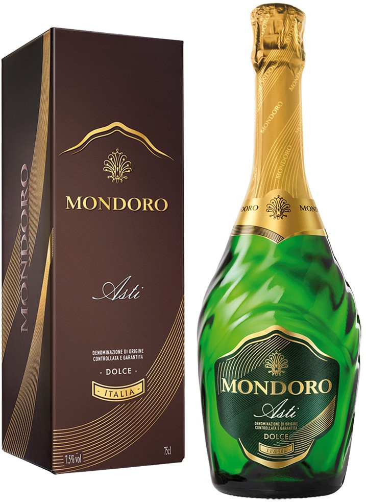 Вино ігр. 0,75л Мондоро Асті солодке біле 7,5% коробка