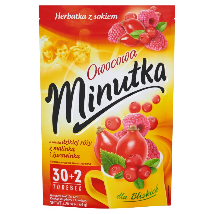 Чай 2гх32пак Мінутка шипшина-малина-журавлина