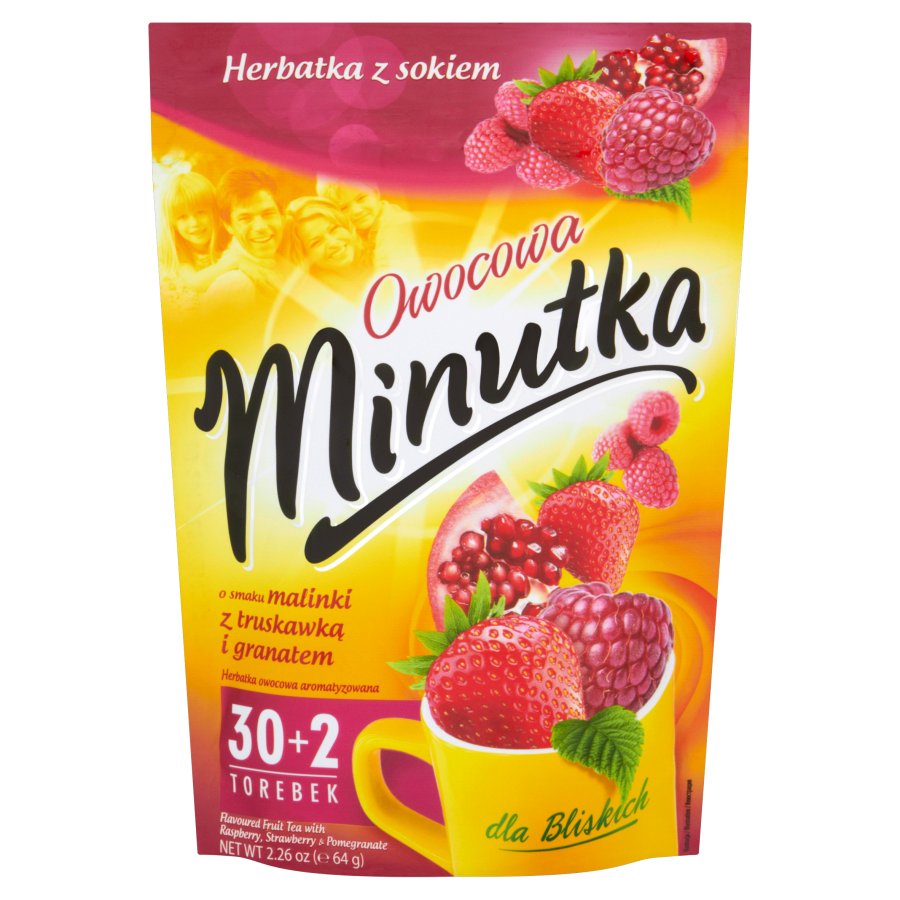 Чай 2гх32пак Мінутка малина-полуниця-гранат