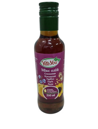 Олія 200мл Віта Доро Мікс 5 соняшник, кукурудза, гарбуз, горіх, льон с/б