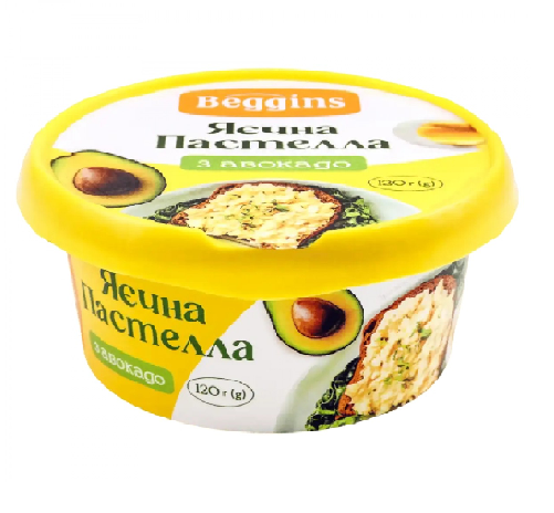 Паста з яйцем 120г Беггінс пастелла з авокадо