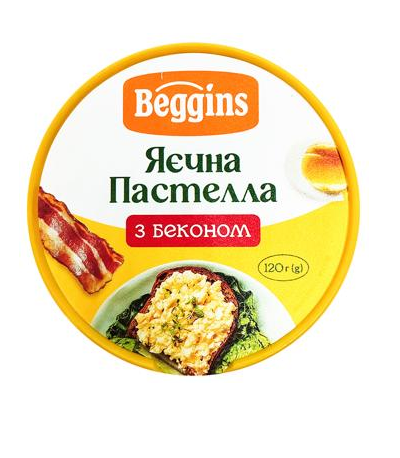 Паста з яйцем 120г Беггінс пастелла з беконом