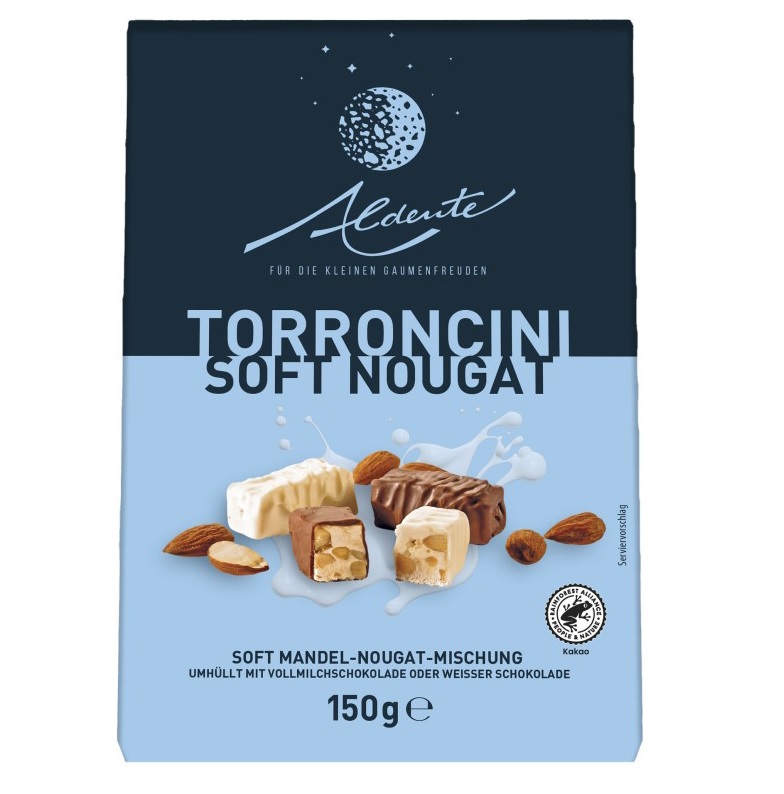 Цукерки 150г Алденте Торончіні з мигдалем