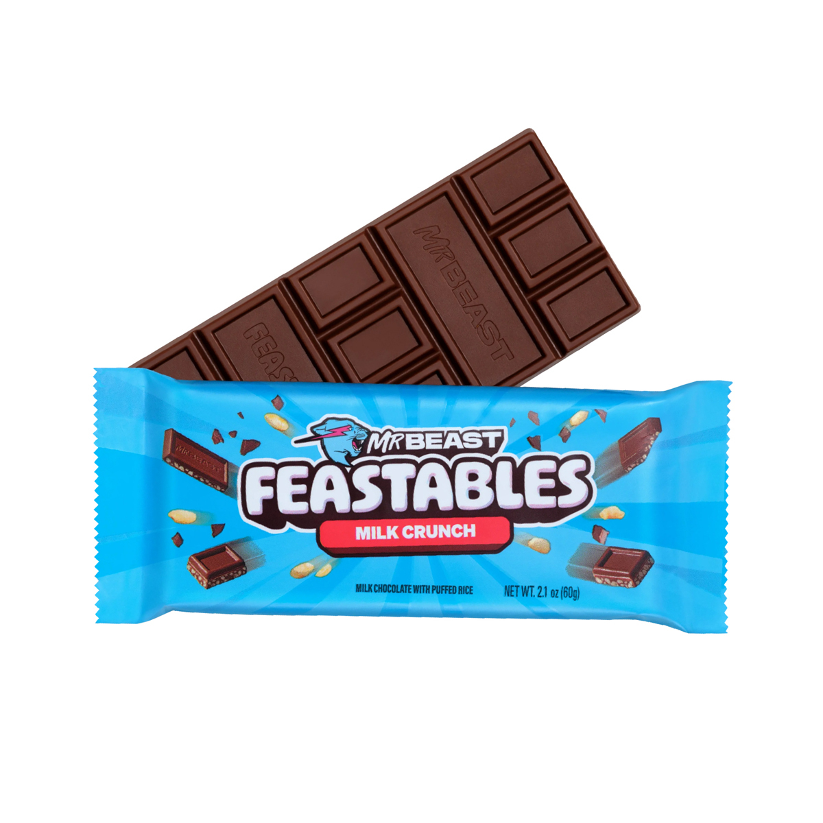 Шоколад 60г Містер Біст молочний кранч