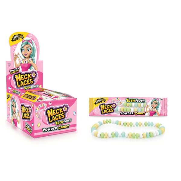 Цукерка 17г Джонні Бі намисто фруктовве