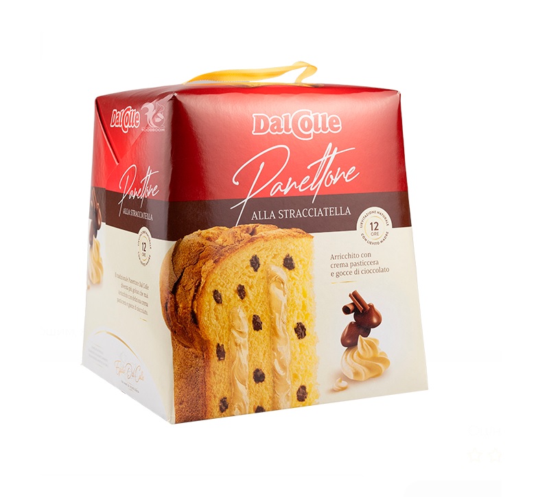 Панетонне 750г Дал Колле з вершковим кремом та шоколадними краплинами