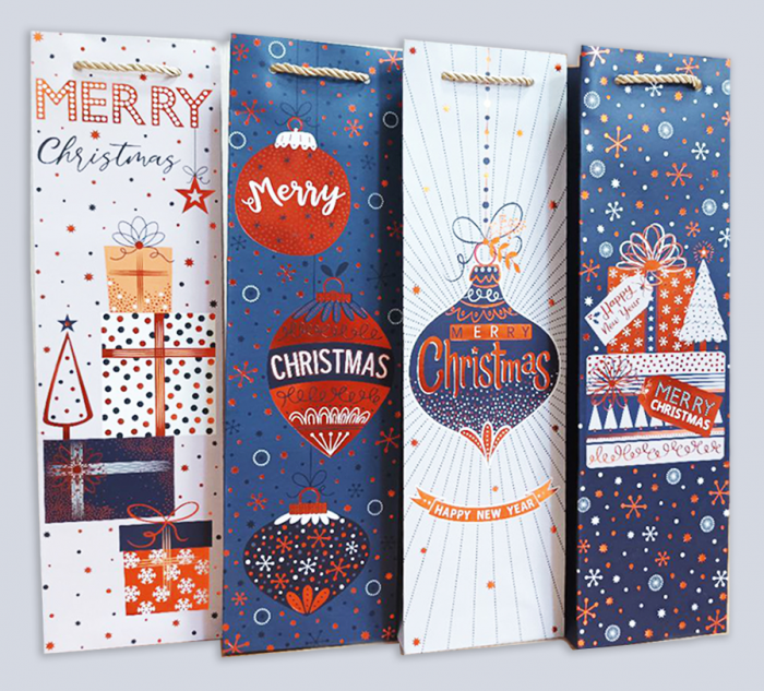 Пакет 11*36*11 Святкова елегантність для  пляшки