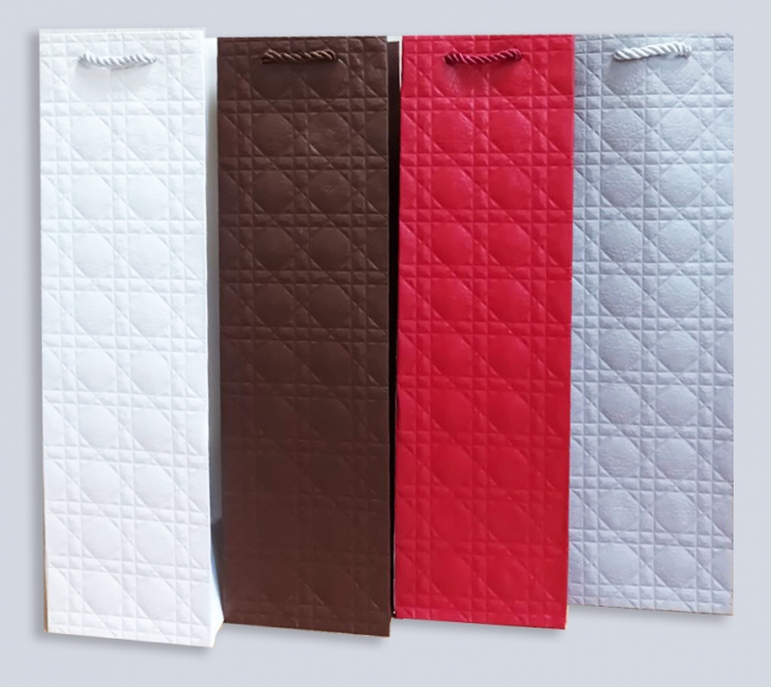 Пакет 11*36*11 Елегантний з тисненням для пляшки