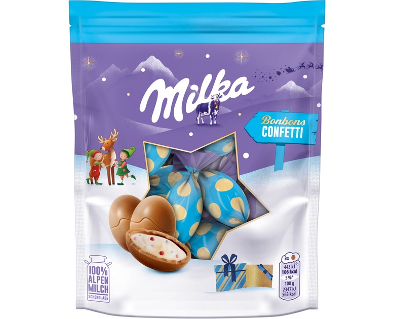 Цукерки 86г Мілка молочний шоколад з цукровим драже