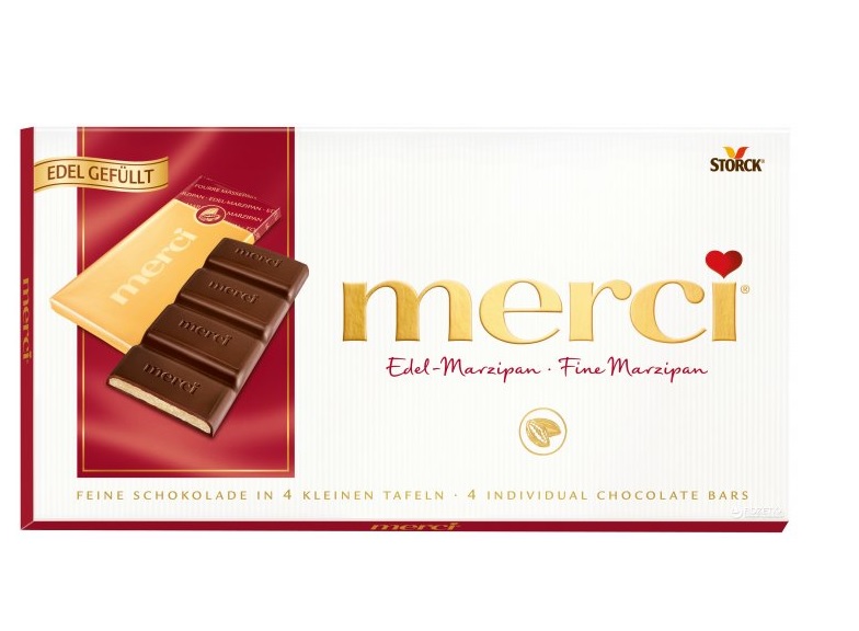 Шоколад 112г Мерсі молочний з марципаном
