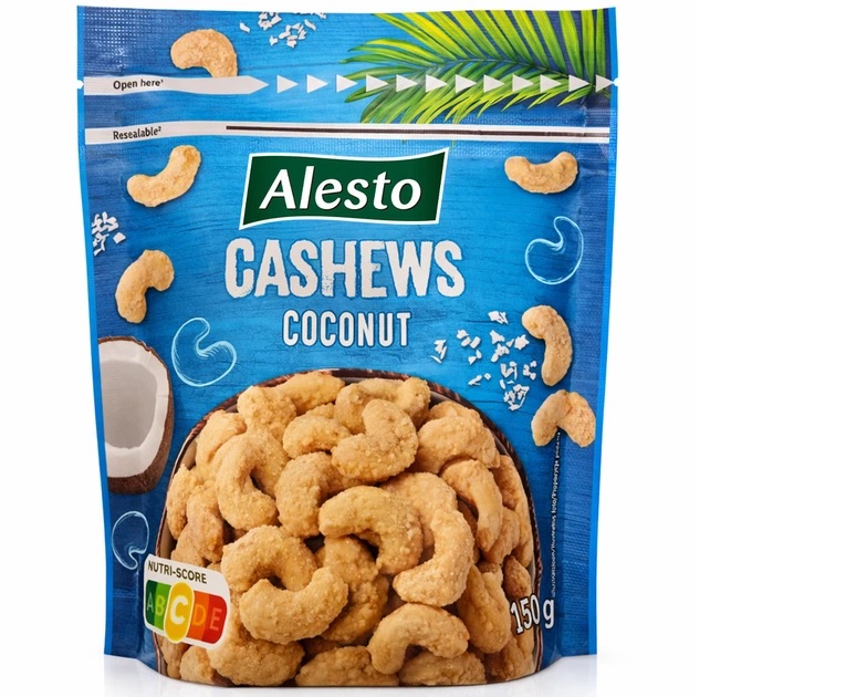 Горішки кешью 150г Алесто в кокосовій паніровці