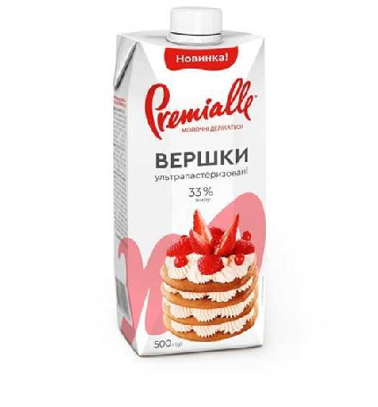 Вершки 500мл Преміалле 33%