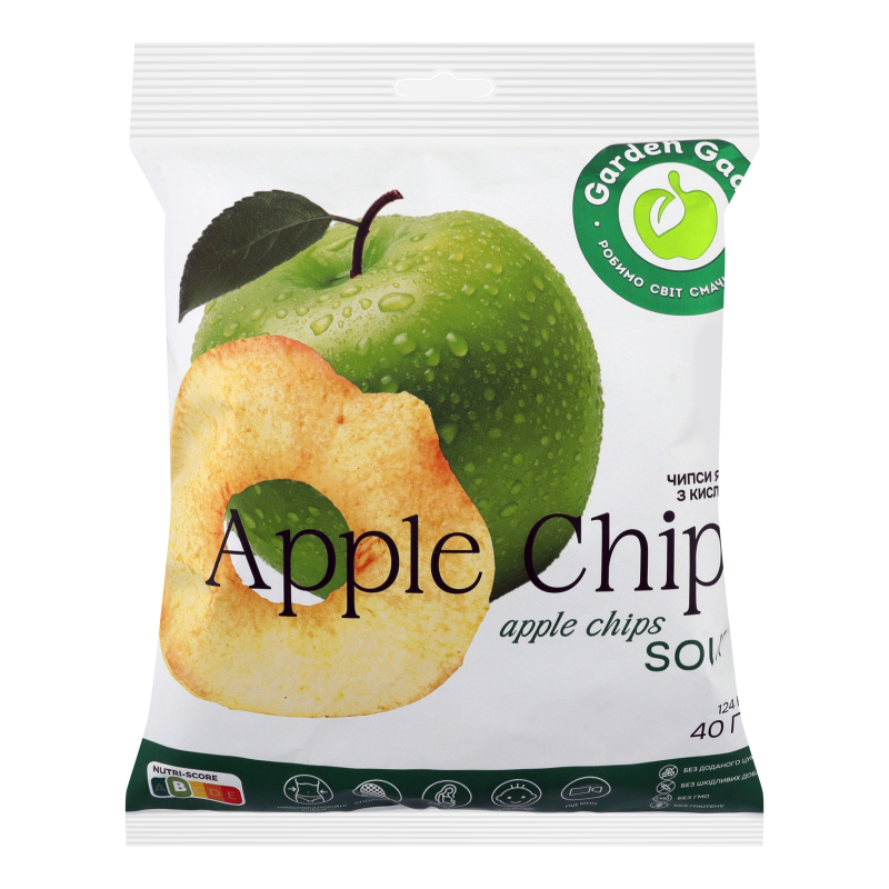 Чіпси яблучні 40г Гарденс Гадз з кислинкою