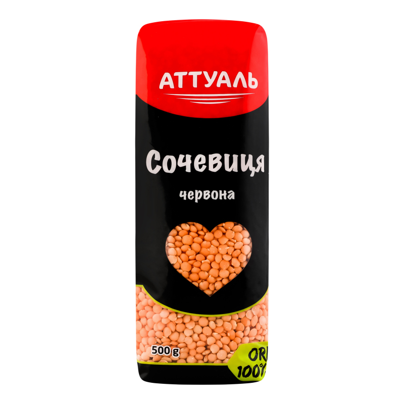 Сочевиця 500г Аттуаль червона м/уп