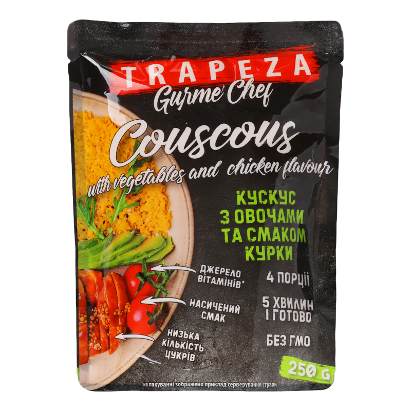 Кус-кус 250г Трапеза з овочами та смаком курки м/уп