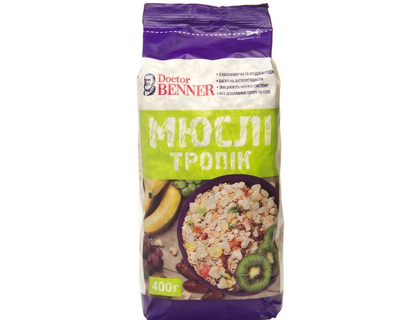 Мюслі 400г Др. Беннер Тропік