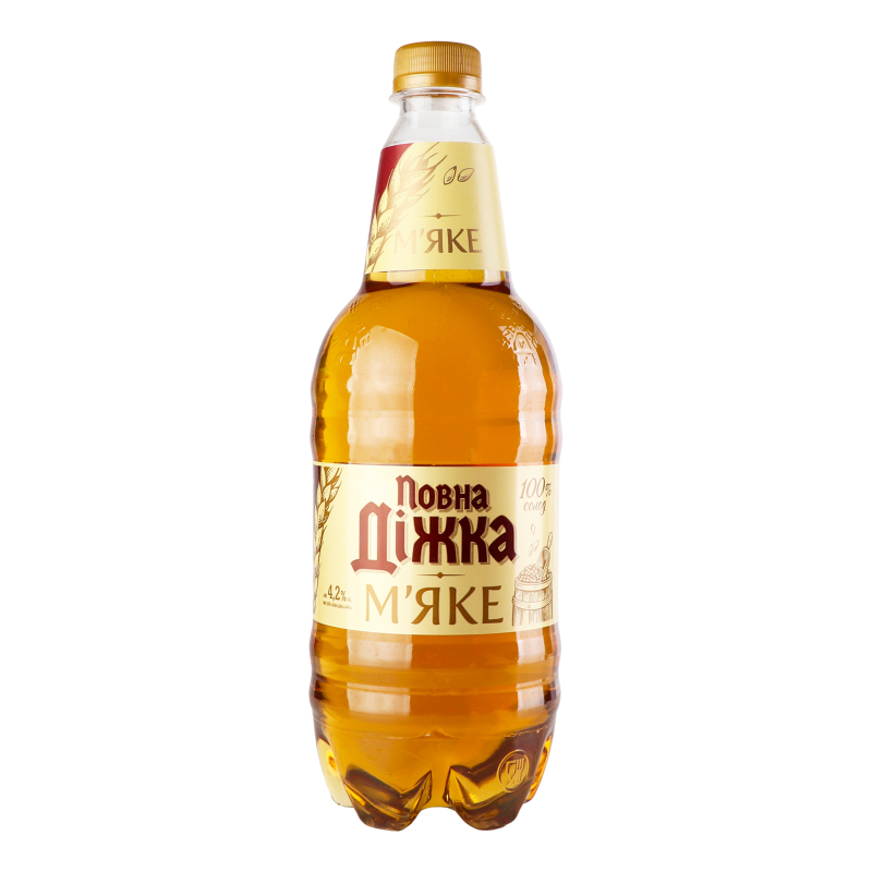 Пиво 0,9л Повна Діжка М'яке 4,2% п/б